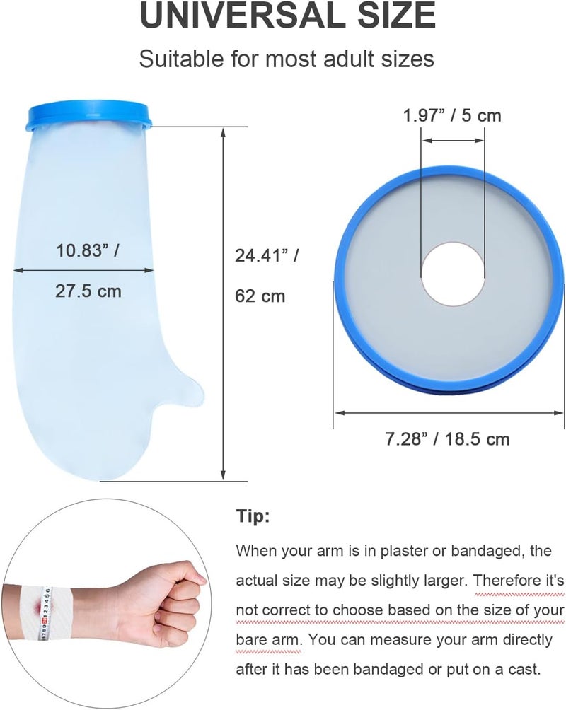 CureSquad Cast Shower Cover Arm, Cast Covers for Shower, Waterproof Cast Cover Arm Adult, Soft Comfortable Cast Protecto, Reusable Cast Bag for Bandages, Wound Care Supplies - Image 5
